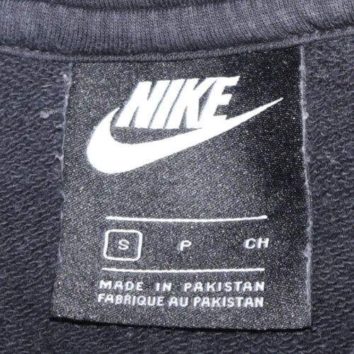 Nike Men's Black Pullover Hoodie Small Logo Fleece Sweatshirt
