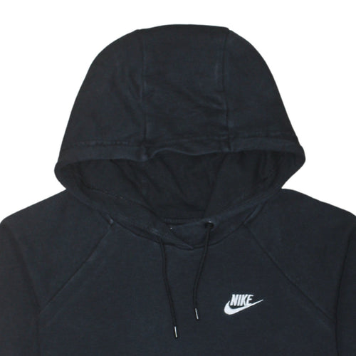 Nike Men's Black Pullover Hoodie Small Logo Fleece Sweatshirt