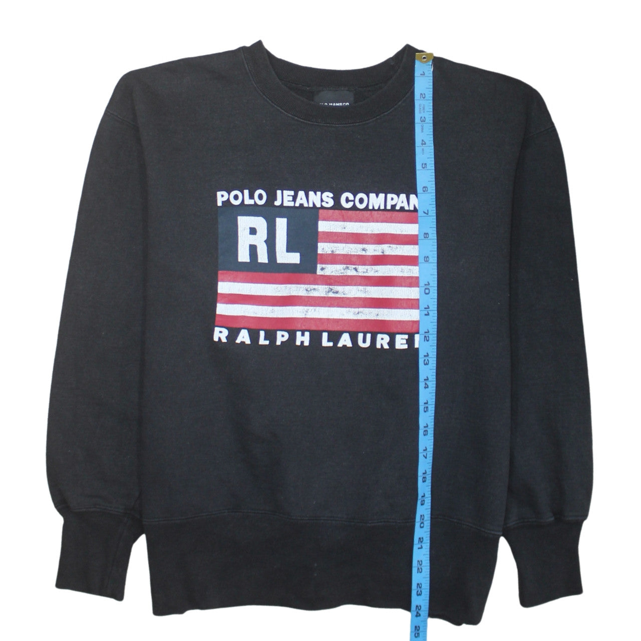 Ralph Lauren Polo Jeans Company Womens Black Small Pullover Sweatshirt