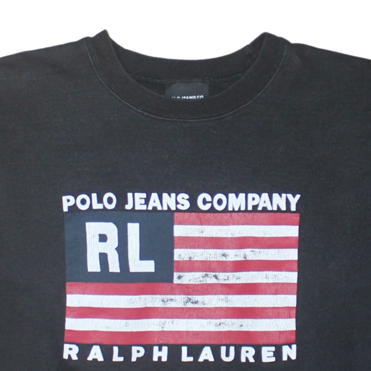 Ralph Lauren Polo Jeans Company Womens Black Small Pullover Sweatshirt