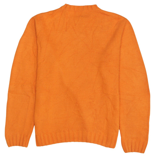 Tommy Hilfiger Denim Men's Orange Cotton Acrylic Crew Neck Jumper Size S