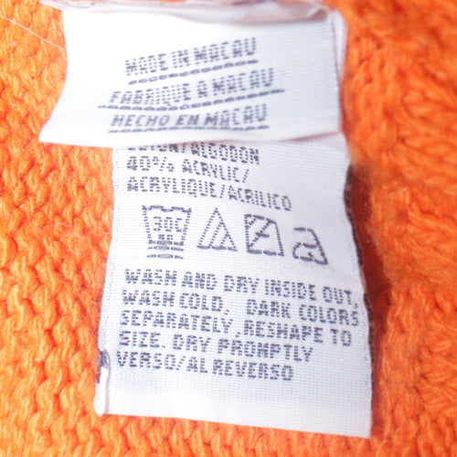 Tommy Hilfiger Denim Men's Orange Cotton Acrylic Crew Neck Jumper Size S