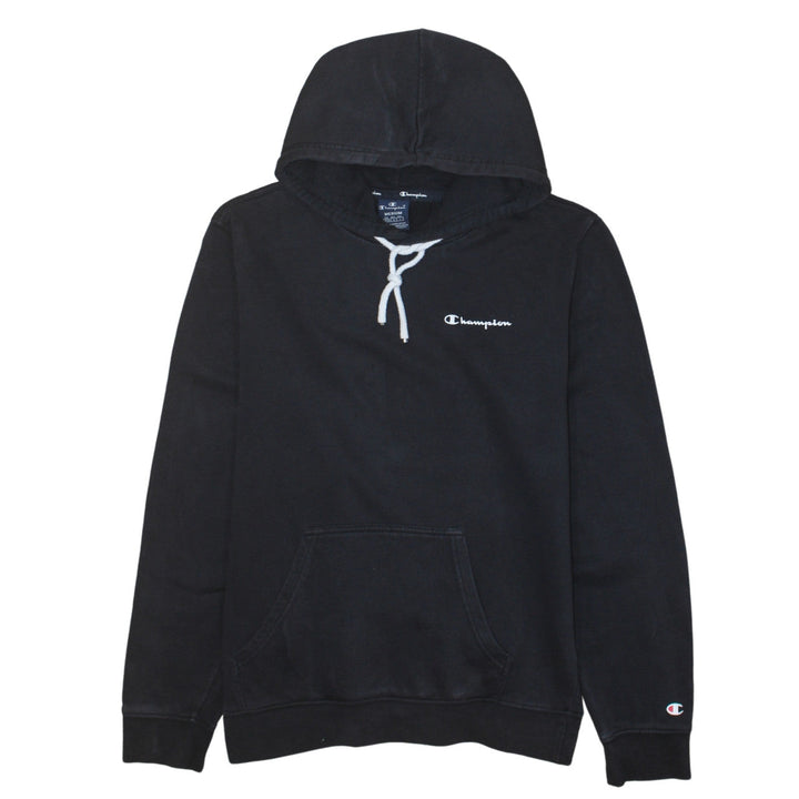 Champion Men's Black Pullover Hoodie Sweatshirt Medium Logo Fleece