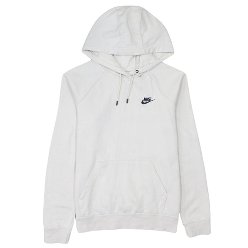 Nike Men's White Pullover Hoodie Small Logo Hooded Sweatshirt