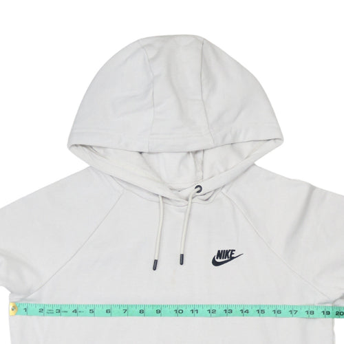 Nike Men's White Pullover Hoodie Small Logo Hooded Sweatshirt