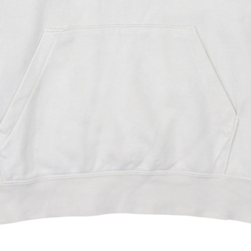 Nike Men's White Pullover Hoodie Small Logo Hooded Sweatshirt