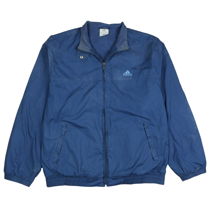 Adidas Mens Blue XL Windbreaker Jacket Lightweight Full Zip