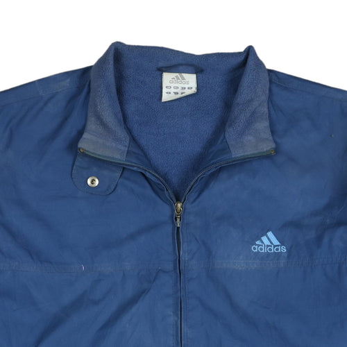 Adidas Mens Blue XL Windbreaker Jacket Lightweight Full Zip