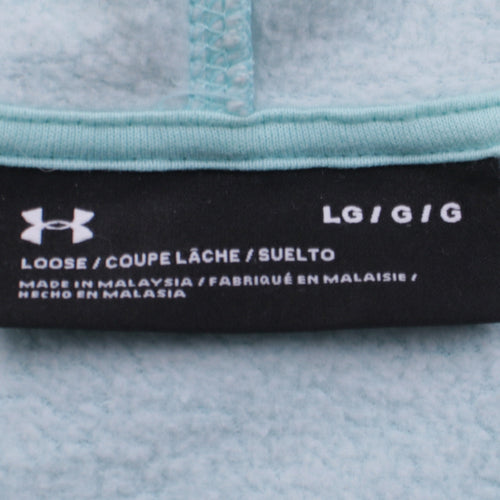 Under Armour Women Blue Pullover Hoodie Size L Loose Fit