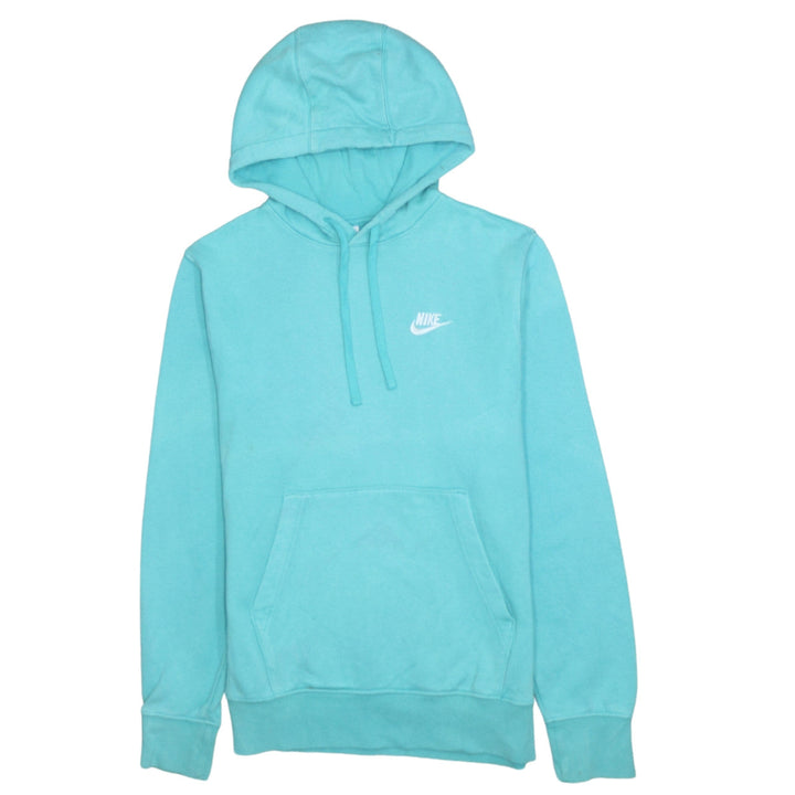 Nike Womens Aqua Blue Pullover Hoodie XS Relaxed Fit Casual