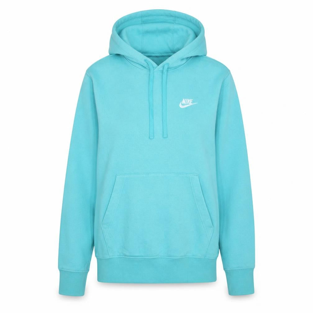 Nike Womens Aqua Blue Pullover Hoodie XS Relaxed Fit Casual