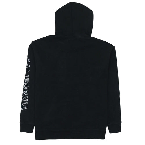 Hollister Mens Black Pullover Hoodie L Logo Graphic Fleece Sweatshirt