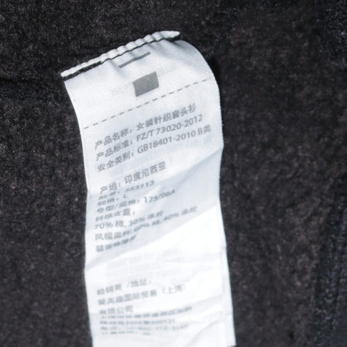 Hollister Mens Black Pullover Hoodie L Logo Graphic Fleece Sweatshirt