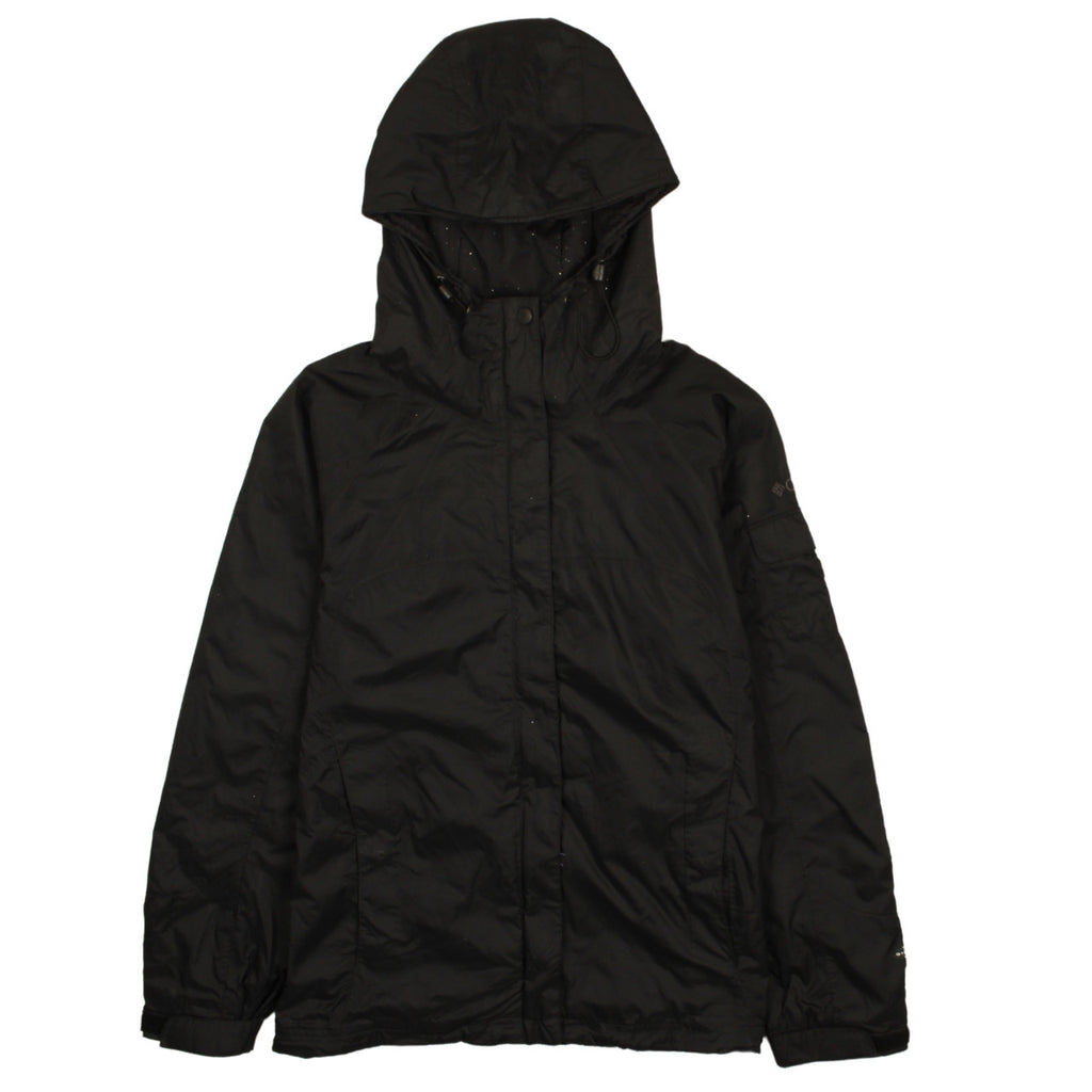 Columbia Women's Black Hooded Waterproof Jacket Size S Outdoor Rain Coat