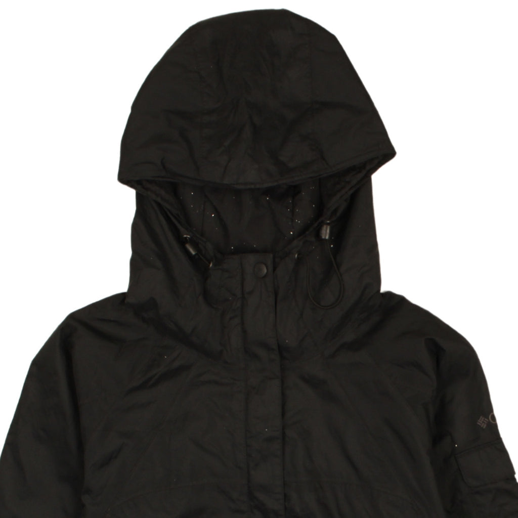 Columbia Women's Black Hooded Waterproof Jacket Size S Outdoor Rain Coat