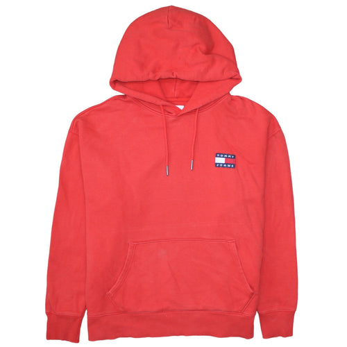Tommy Jeans Men's Red XL Pullover Hoodie Classic Logo