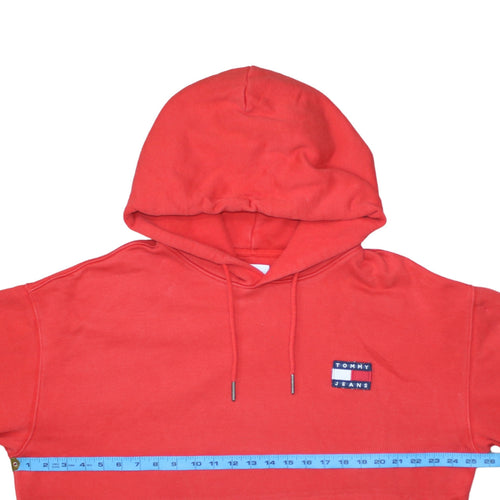 Tommy Jeans Men's Red XL Pullover Hoodie Classic Logo