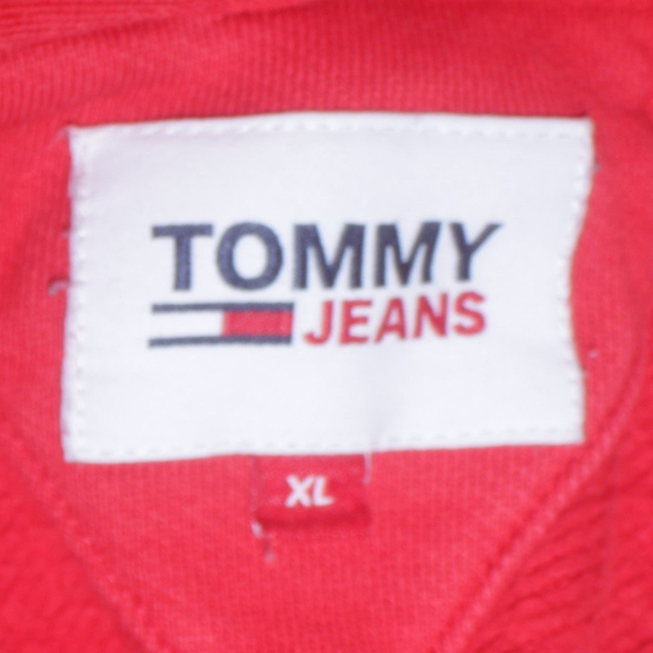 Tommy Jeans Men's Red XL Pullover Hoodie Classic Logo