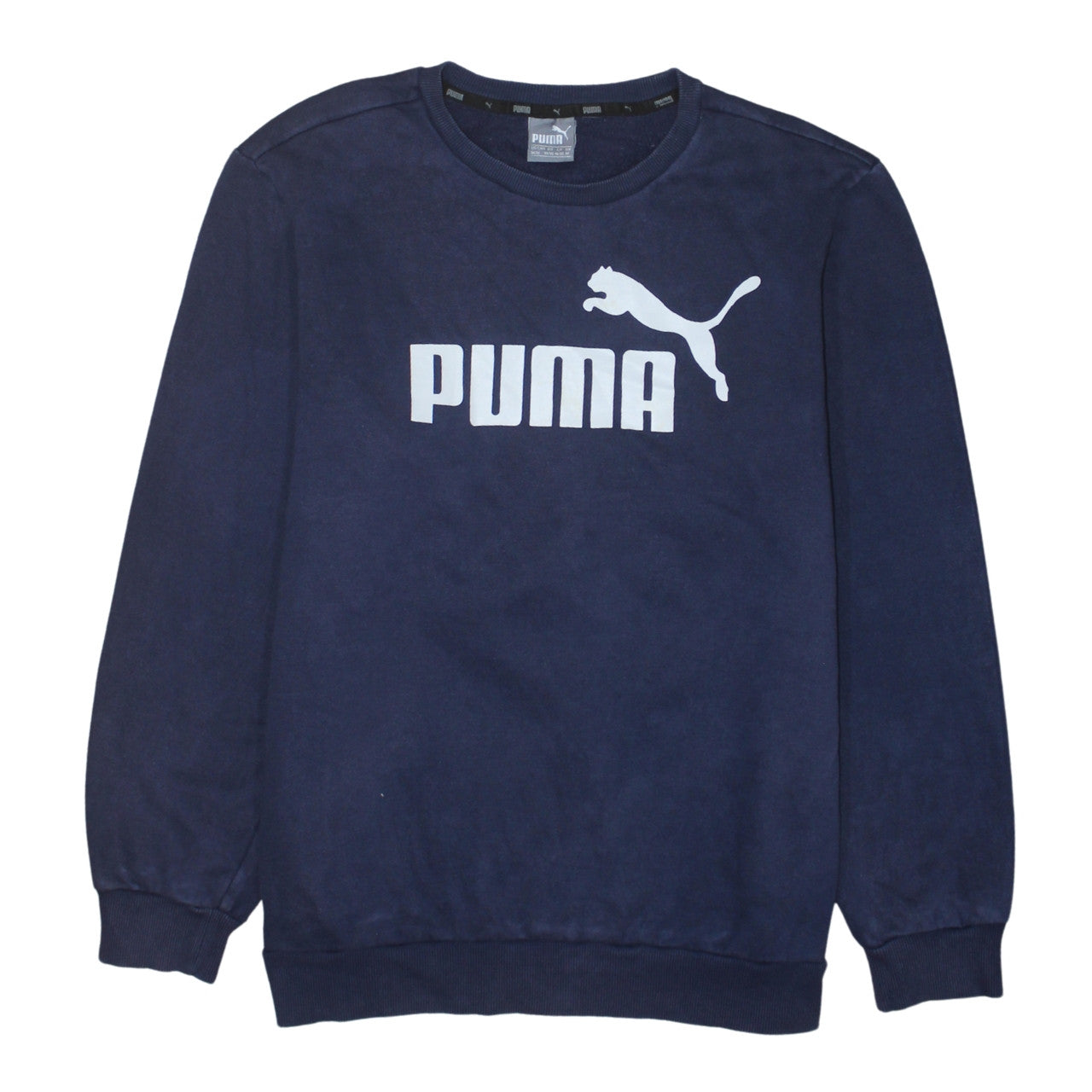 Puma Men's Blue Crew Neck Pullover Sweatshirt Size M