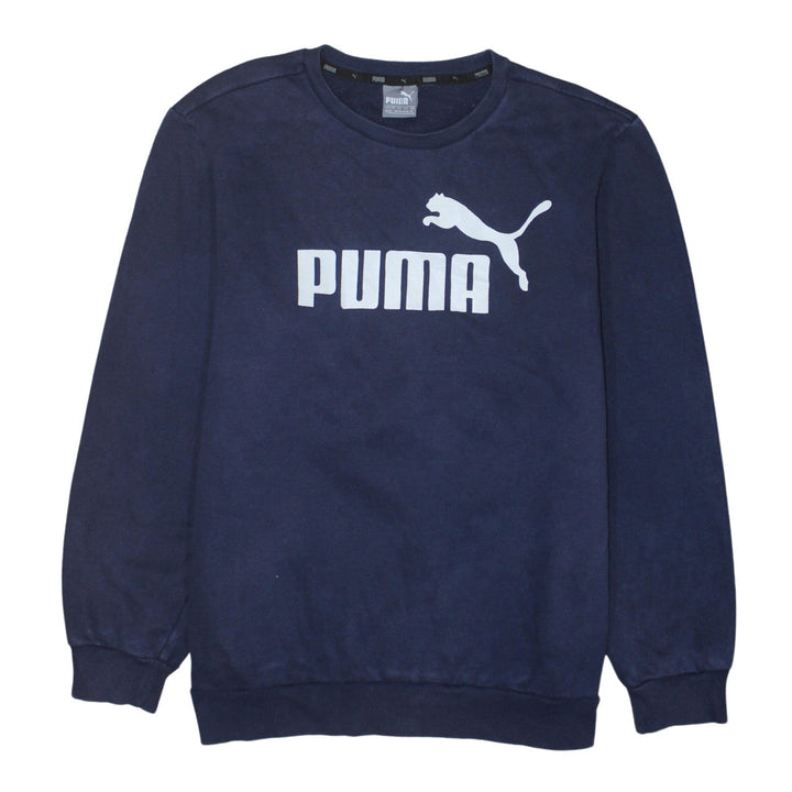 Puma Men's Blue Crew Neck Pullover Sweatshirt Size M