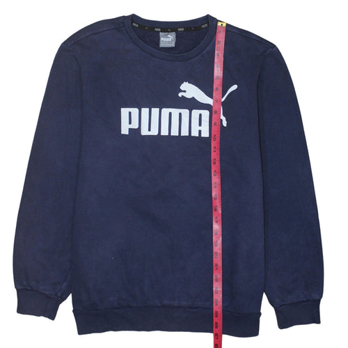 Puma Men's Blue Crew Neck Pullover Sweatshirt Size M