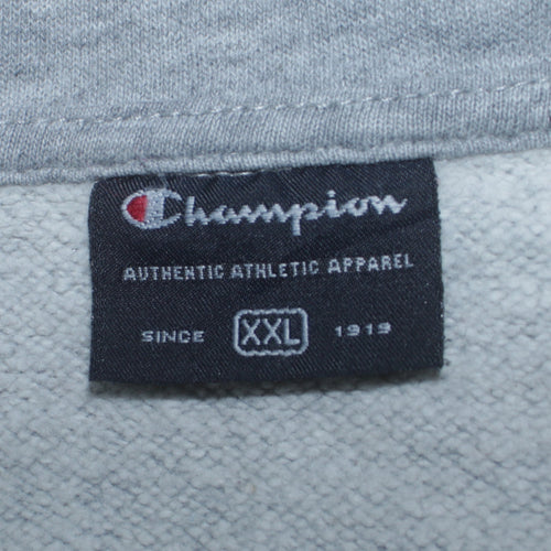 Champion Men's Grey 2XL 1/4 Zip Fleece Sweatshirt