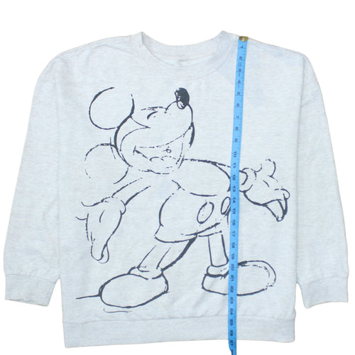 Disney Mickey Mouse Womens Grey Pullover Sweatshirt XL George
