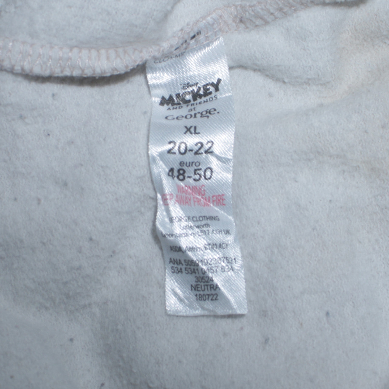 Disney Mickey Mouse Womens Grey Pullover Sweatshirt XL George