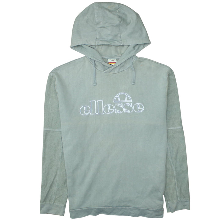 Ellesse Womens Green Pullover Hoodie UK 12 100% Cotton Casual Sweatshirt