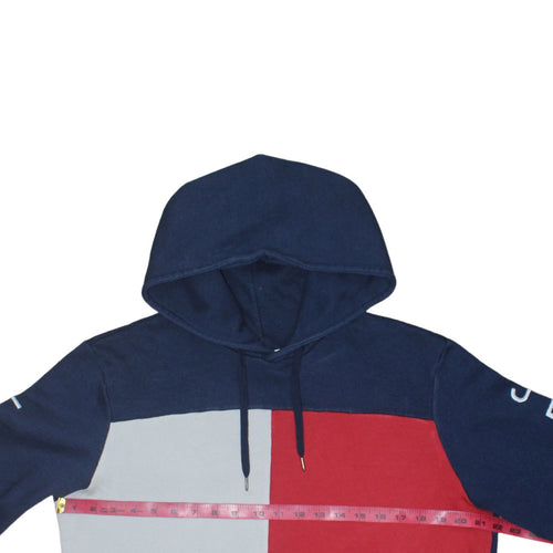 Tommy Jeans Men's Blue Pullover Hoodie M Logo Graphic Fleece