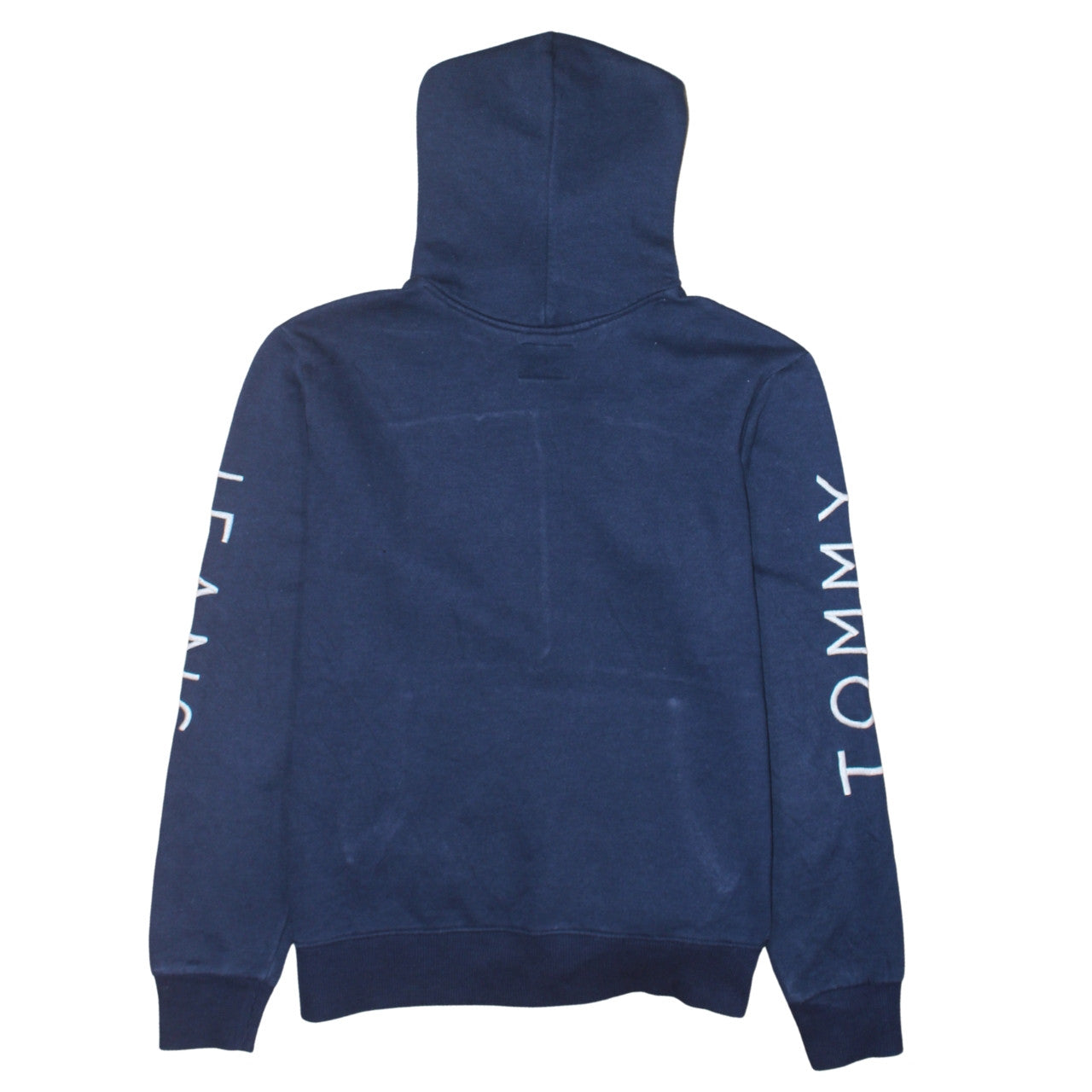 Tommy Jeans Men's Blue Pullover Hoodie M Logo Graphic Fleece