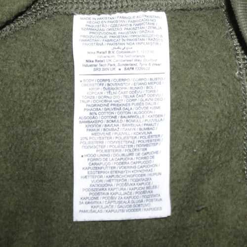 Nike Men's Green Pullover Hoodie Small Regular Fit Sportswear
