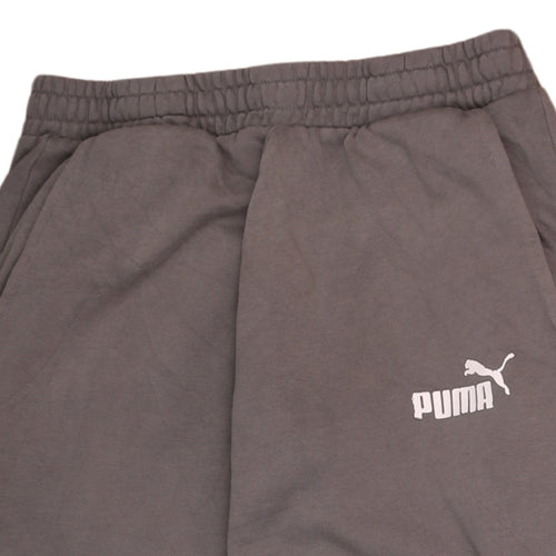 Puma Men’s Brown Jogger Sweatpants S Elastic Waist Fleece