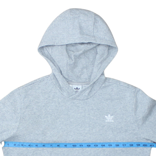 Adidas Boys Grey Pullover Hoodie 15-16 Years XL Fleece Lined Casual Top