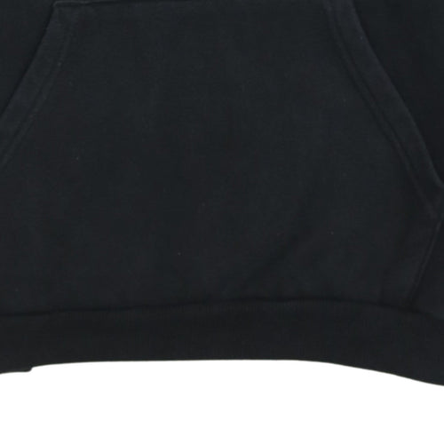 Puma Boys Black Pullover Hoodie 13-14 Years Regular Fit Logo Fleece
