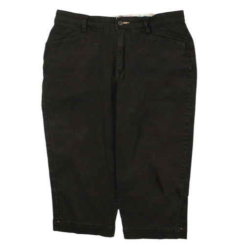 Lee Women's Black Cropped Jeans Size 12P Regular Fit Stretch Denim