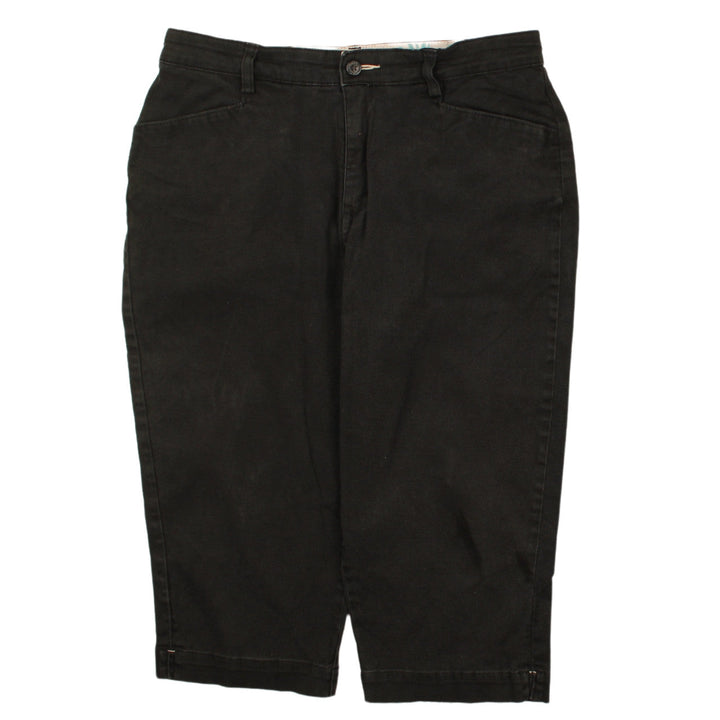 Lee Women's Black Cropped Jeans Size 12P Regular Fit Stretch Denim