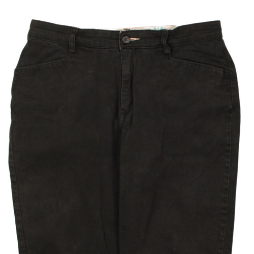 Lee Women's Black Cropped Jeans Size 12P Regular Fit Stretch Denim