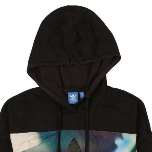 Adidas Womens Multicoloured Graphic Hoodie Black Size 12 Pullover