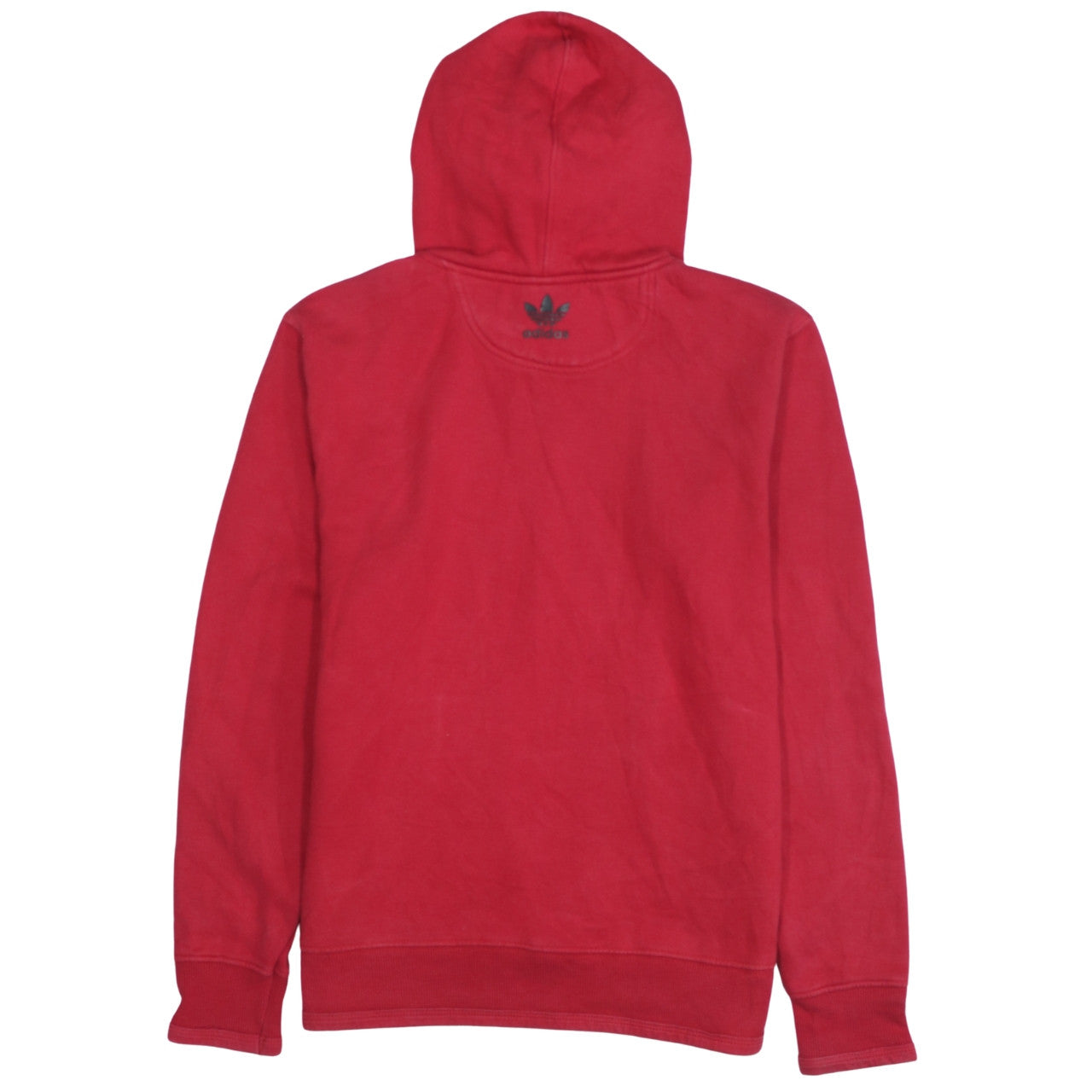 Adidas Mens Red Pullover Hoodie Sweatshirt Size M Graphic Print