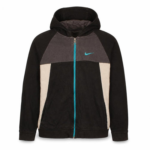 Nike Boys Black Full Zip Hoodie XL 13-15 Years Fleece Athletic Sweatshirt