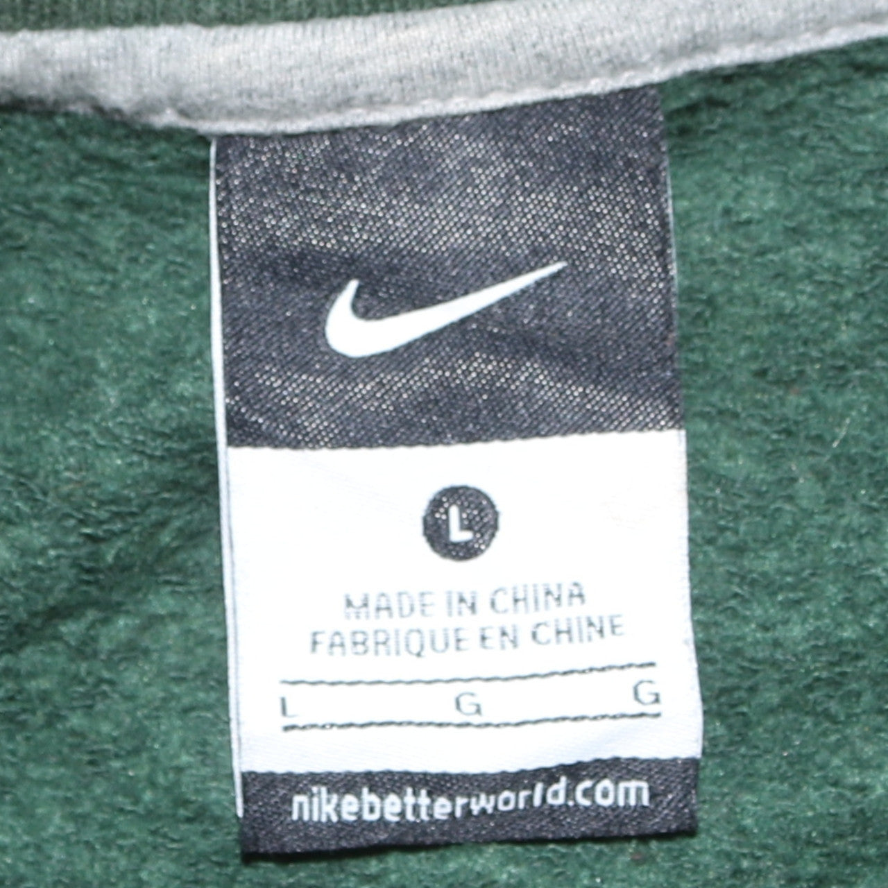 Nike Green Unisex Kids L Pullover Sweatshirt with Logo Print