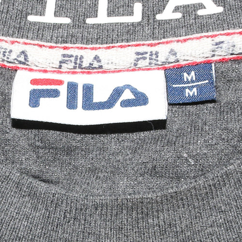 Fila Women Grey Logo Crew Neck Pullover Sweatshirt M