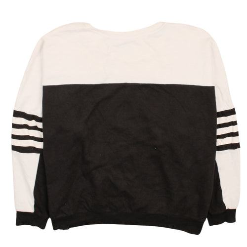Adidas Women’s Black White Crew Neck Pullover Sweatshirt Size 18