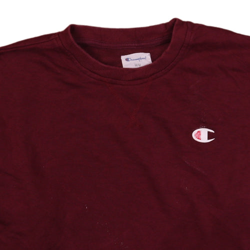 Champion Men's Red Crew Neck Pullover Sweatshirt Size M