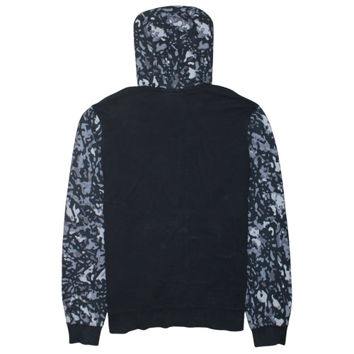 Nike Women’s Black Camouflage Full Zip Hoodie Small Cotton Blend