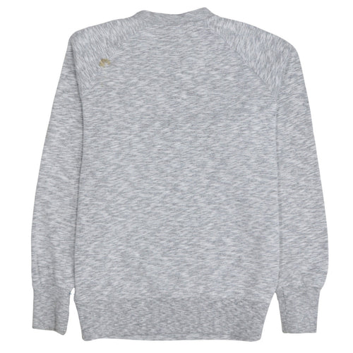 Ellesse Women Grey Logo Sweatshirt Small Pullover Crew Neck