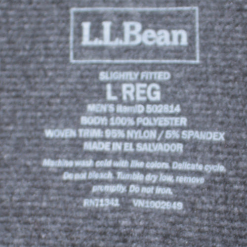 L.L.Bean Men's Grey Full Zip Fleece Jacket Size L Lightweight Outdoor