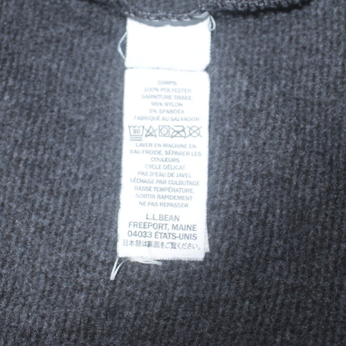 L.L.Bean Men's Grey Full Zip Fleece Jacket Size L Lightweight Outdoor