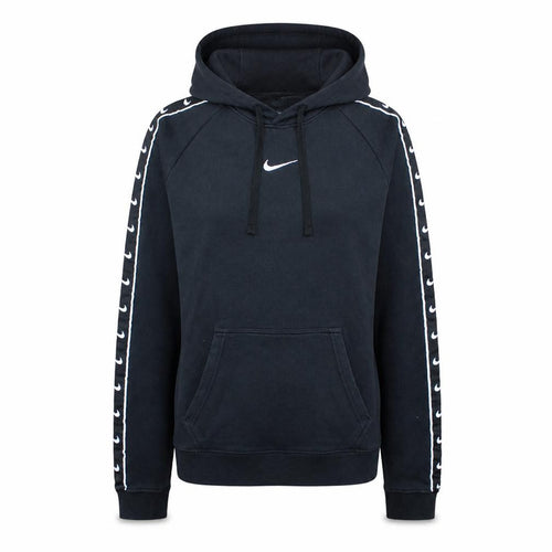 Nike Womens Black XS Pullover Hoodie with Logo Tape Sleeves
